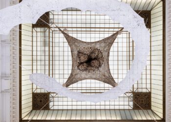 Ernesto Neto Crochets an Huge Snake to Slither Inside Le Bon Marché — Colossal