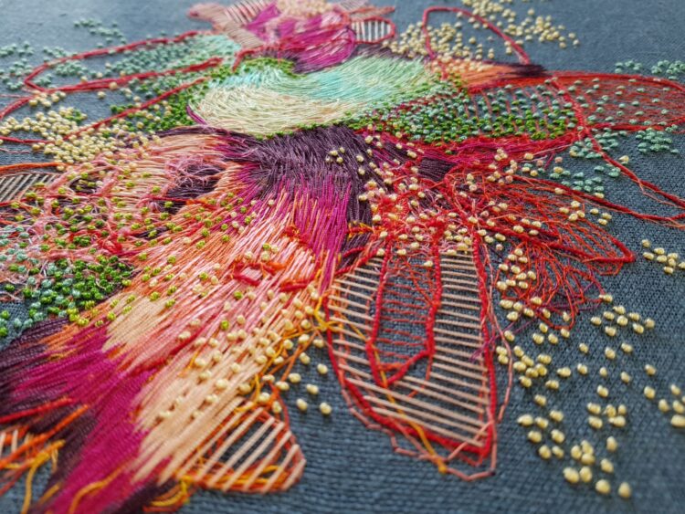 Order and Chaos Entwine in Summary Embroideries by Kristine Stattin — Colossal