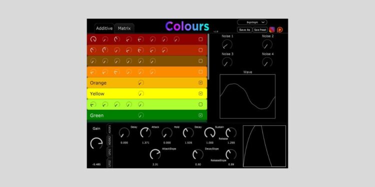 TeMuFra releases Colors, a FREE 8-voice polyphonic synth plugin
