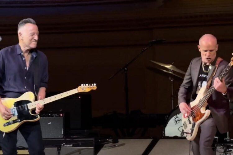 Watch Bruce Springsteen and Flea Play ‘As a result of the Evening’ in NYC
