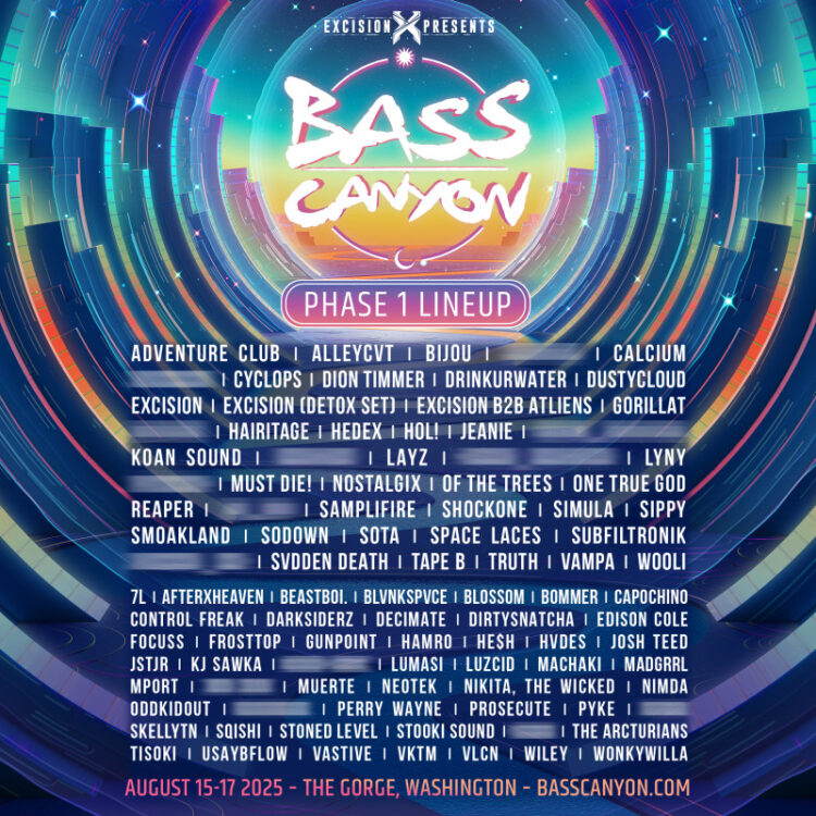 Excision's Bass Canyon Pageant Returning to the Gorge With Huge Lineup and New Fan Perks