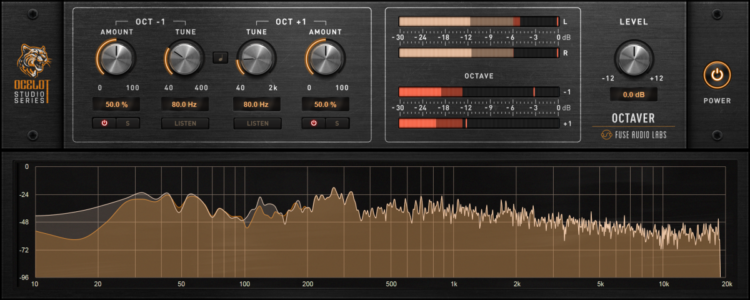 Fuse Audio Labs provides OCELOT Octaver as octave-down weight- and octave-up presence plugin