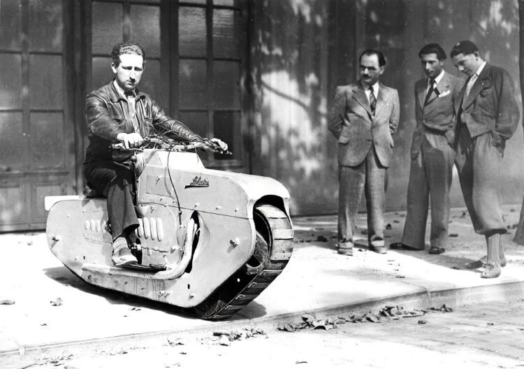 Tractor-Cycle, Treaded Bike Designed by French Inventor J. Lehaitre, ca. 1938 » Design You Belief — Design Each day Since 2007