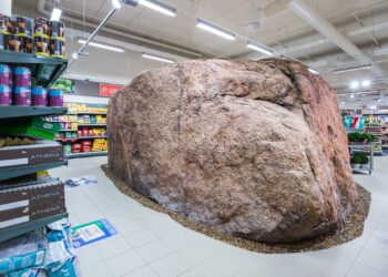 This Grocery store Has a Large Rock within the Center of It » Design You Belief — Design Each day Since 2007