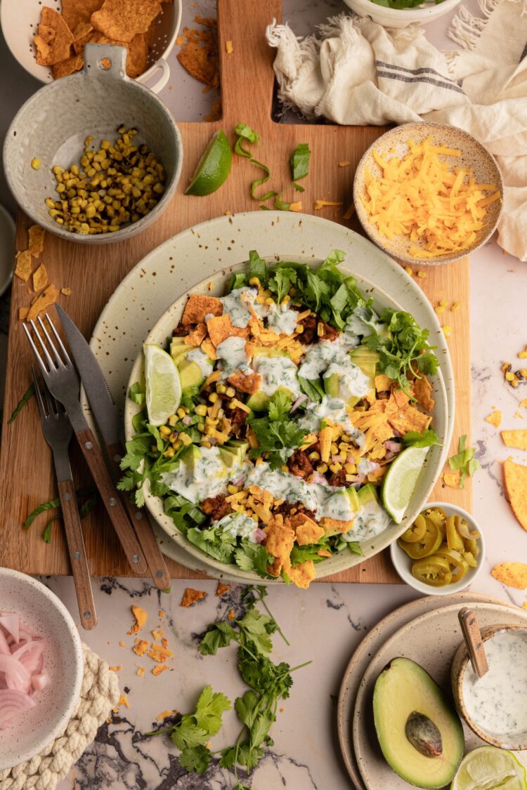 This Vegetarian Taco Salad is the Final Loaded Salad