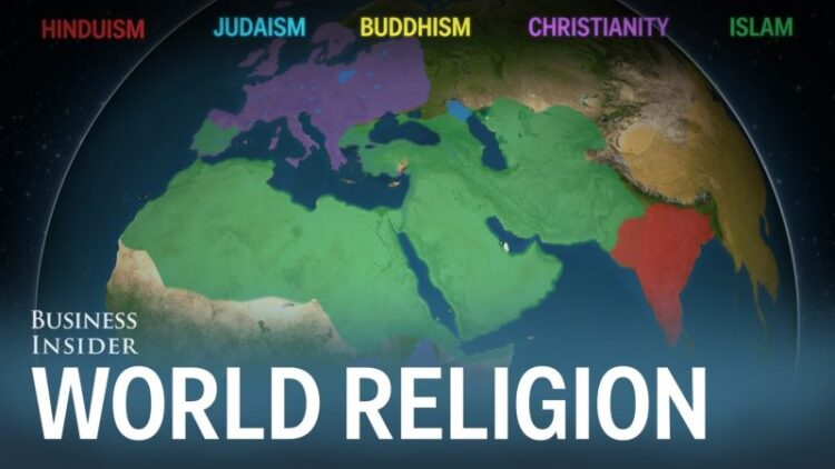 Animated Map Reveals How the 5 Main Religions Unfold Throughout the World (3000 BC – 2000 AD)