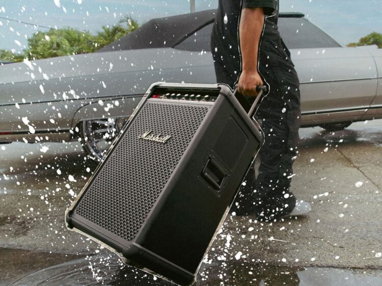 The Bromley 750 is Marshall’s first-ever “occasion speaker” – and it has a built-in lighting rig