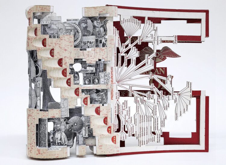 Meticulously Sculpted Books by Brian Dettmer Discover the Internal Workings of Info — Colossal