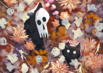 Illustrator Creates The “Lifeless Cat” Portray Collection With Grim Reaper And Cat Sidekick Wandering By A Whimsical, Gentle‑spoken Afterlife