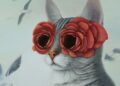 Caroline Gaudreault Creates Enigmatic Oil Work With Anthropomorphic Cats, Birds, And Women Draped In Rococo Element And Quiet Symbolism