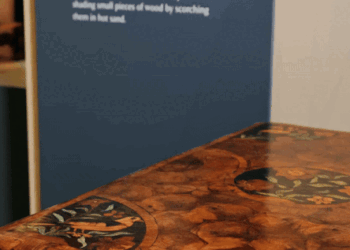 Terry Facey Painstakingly Replicates a Seventeenth-Century Marquetry Desk at 1:8 Scale — Colossal