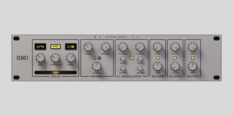 voidDSP releases Echo1, a FREE stereo delay plugin with modulation