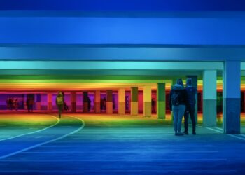 Liz West Transforms a Bristol Parking Storage right into a Kaleidoscopic Passageway — Colossal