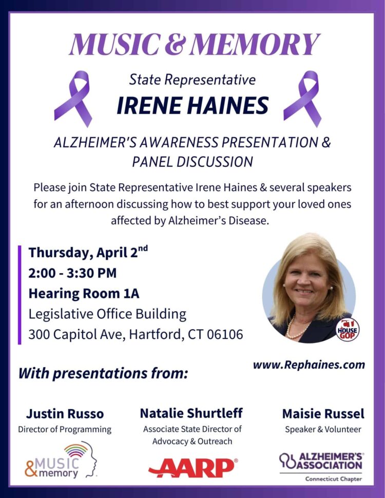Music & Reminiscence Joins Connecticut Alzheimer’s Consciousness Dialogue at State Capitol