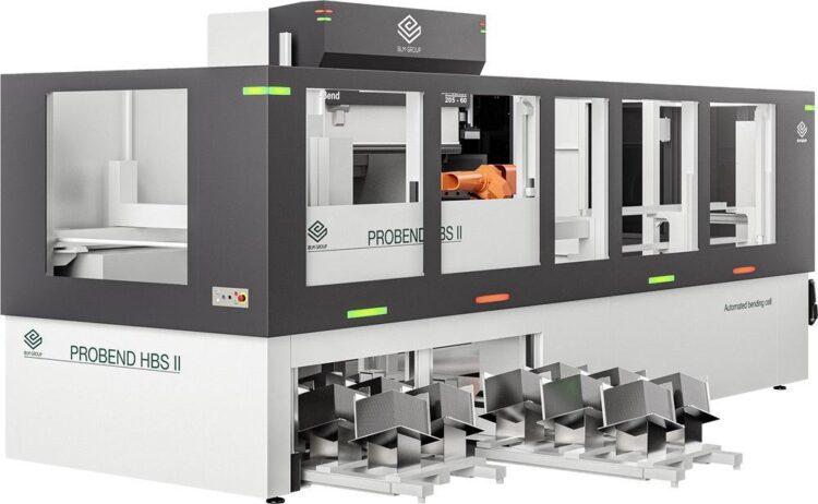 Celda de doblado robótica ofrece sincronización en tiempo actual entre el robotic y la prensa dobladora