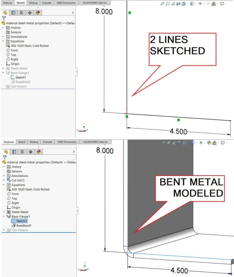 Creating bend notches the simple means