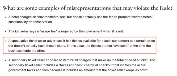 Resellers, Speculative Tickets, and the FTC’s “Second of Availability” – Music Know-how Coverage
