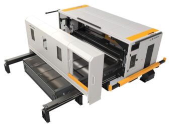 Modular laser system processes small to extra-large elements