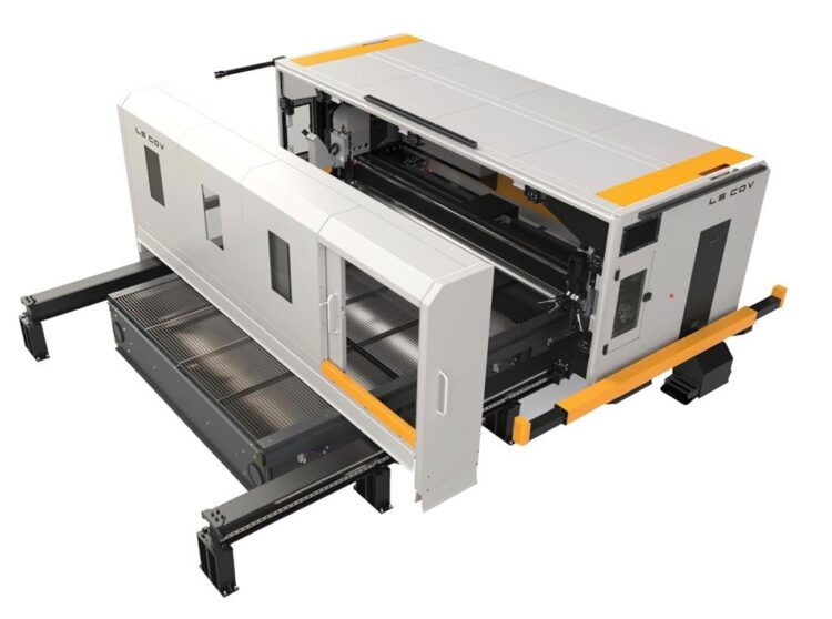 Modular laser system processes small to extra-large elements