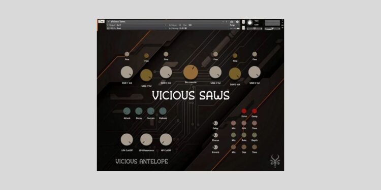 Vicious Antelope gives the Vicious Saws Darkish Synth for Full Kontakt for FREE