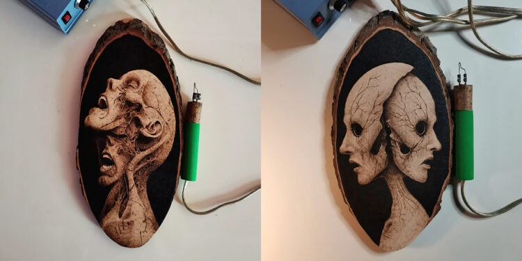 This Artist Creates Darkish Wooden-Burned Illustrations Exploring Identification And The Human Psyche » Design You Belief — Design Every day Since 2007