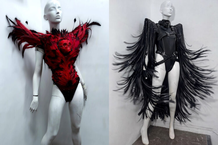 Breathtaking Venom Patchwork And Pink Feather Opulence From Northern Eire’s Rising Trend Visionary Marky Marc