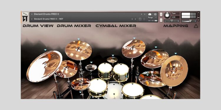 Chaos Tones releases Deviant Drums FREE II, a FREE acoustic drum equipment for Kontakt Participant