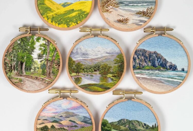 Cassandra Dias Takes an Impressionistic Method to Portray with Thread — Colossal