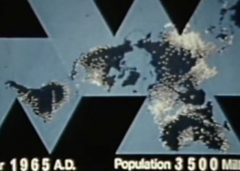 Buckminster Fuller Creates an Animated Visualization of Human Inhabitants Progress from 1000 B.C.E. to 1965