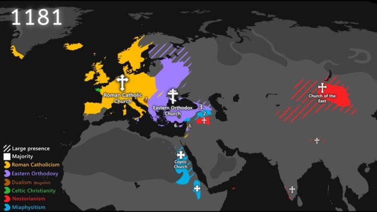 The Unfold of Christianity Animated, from Antiquity Till At the moment, on an Animated Map