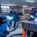 Cell fume extractor provides dual-workstation functionality