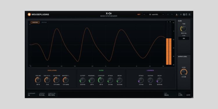 MousePlugins releases X-Or, a FREE mono bass synth for Home windows and Linux