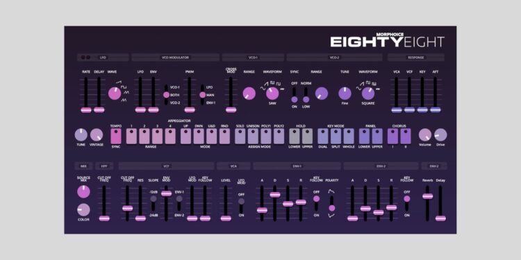 Morphoice broadcasts EightyEight, a brand new Roland Jupiter-8 emulation