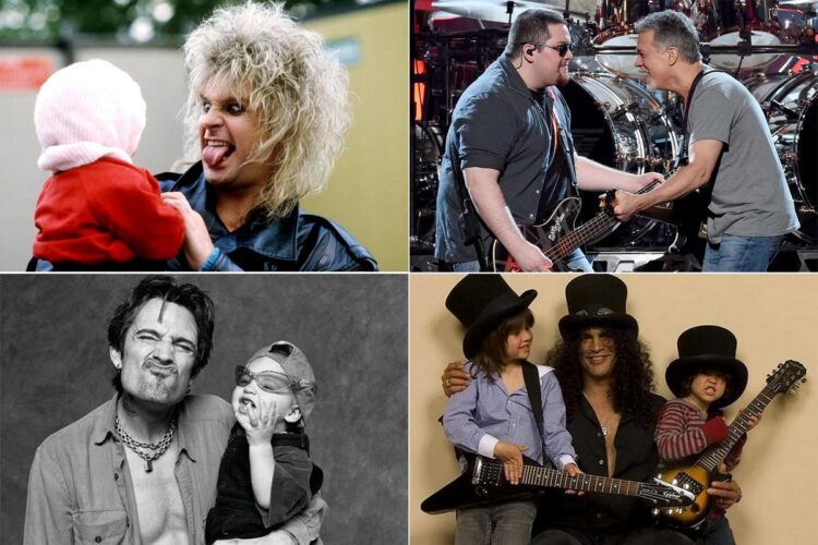 Photographs of 43 Musicians With Their Children