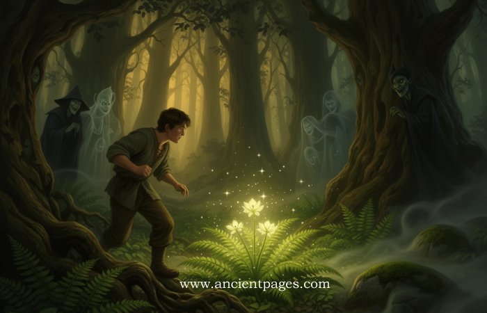 Magic Of Midsummer’s Fern Flower Protected By Witches And Spirits
