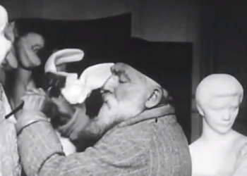 Uncommon Movie of Sculptor Auguste Rodin Working at His Studio in Paris (1915)