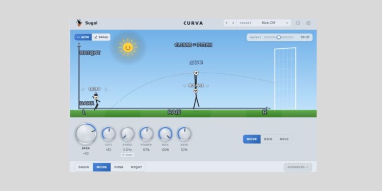Sugoi Audio releases CURVA, a FREE football-inspired modulation plugin