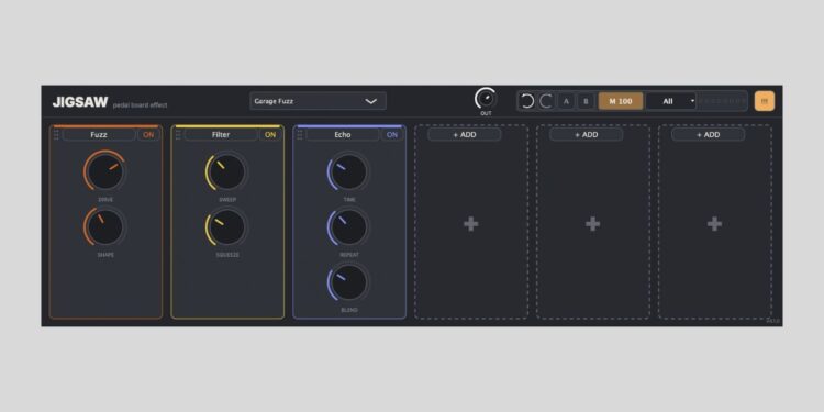 Tweakbench releases Jigsaw, a FREE pedal board impact plugin