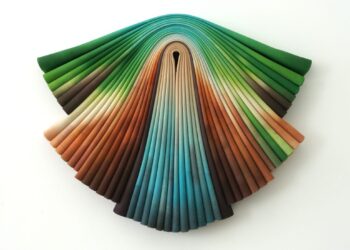 Vibrant Folded Canvases Type Garment-Like Sculptures by Susan Maddux — Colossal