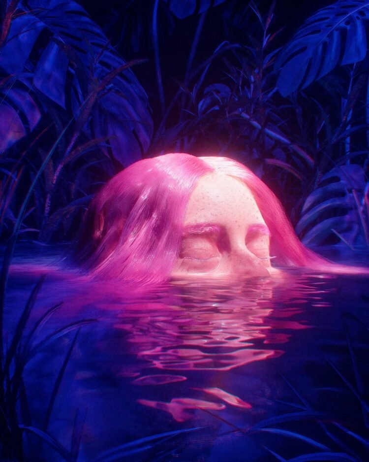 3D Artist Matías Vivanco Brellenthin Builds Whole Dreamworlds in Purple, One Surreal Blender Scene at a Time
