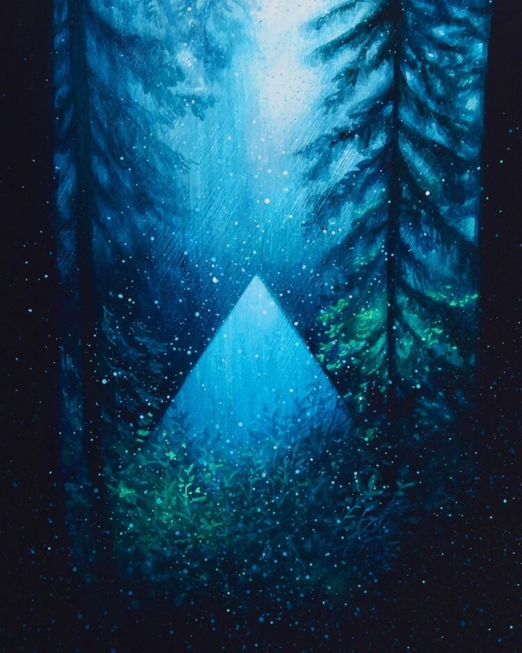 Eli McMullen Paints Forests Lit by Buildings That Really feel Like Altars From One other World » Design You Belief — Design Day by day Since 2007