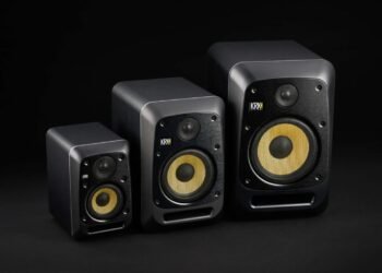 KRK’s V Sequence 5 studio displays characteristic wi-fi management, so you possibly can tweak them with out leaving your seat