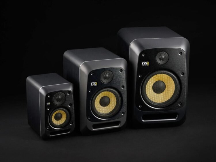 KRK’s V Sequence 5 studio displays characteristic wi-fi management, so you possibly can tweak them with out leaving your seat