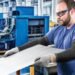 Sleeve provided in a number of sizes for cut-hazard workplaces