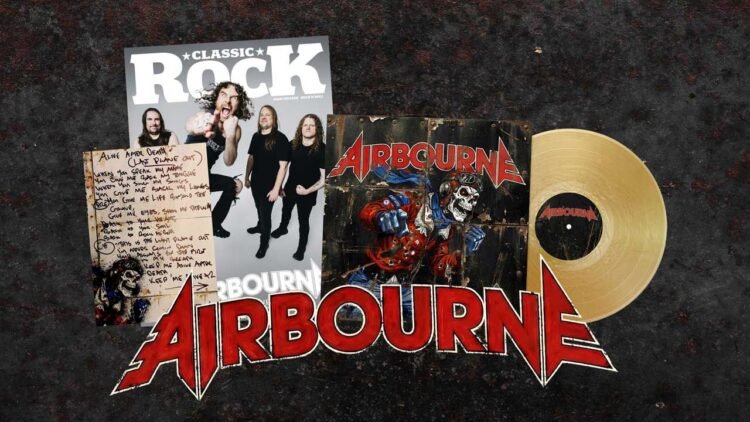 Get the Airbourne x Traditional Rock vinyl + lyric card bundle