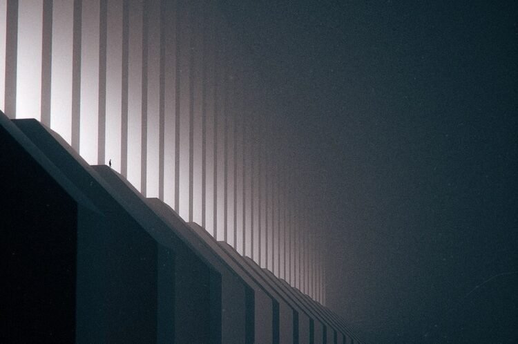 Artist Creates Futuristic Landscapes The place Structure, Machines, and Human Scale Start to Really feel Uncomfortably Unreal
