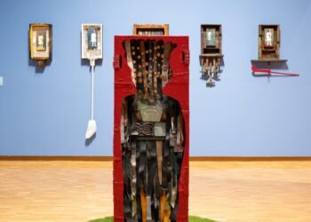 By way of Carved Picket Assemblages, Daniel Minter Communes with the Religious — Colossal