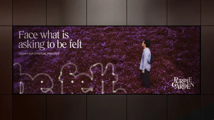 Mom Design started Purple Backyard’s rebrand with a séance