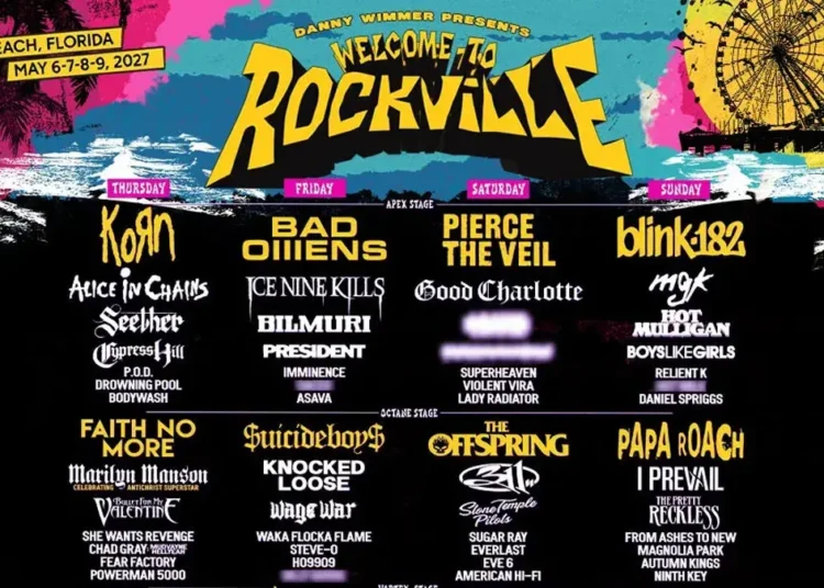 Korn, Dangerous Omens, Pierce The Veil & Blink-182 To Headline 2027 ‘Welcome To Rockville’